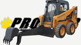 Skid Steer Equipped With Backhoe