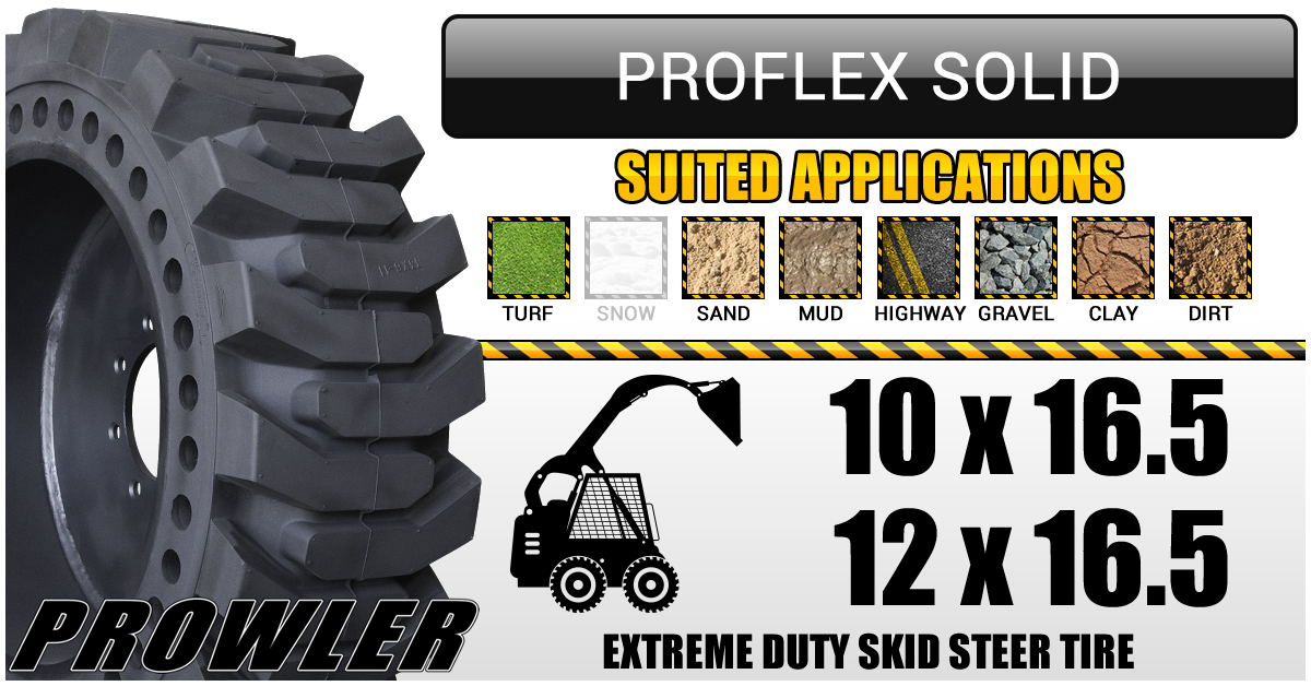 Prowler ProFlex Solid Skid Steer Tires
